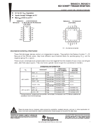 Datasheet SN74AC14 manufacturer TI